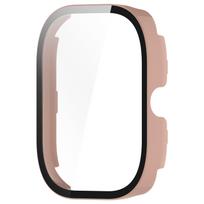 Stiklas+Dėklas Xiaomi Redmi Watch 5 Grūdinto Stiklo Ekrano Apsauga & Kietas PC Apsauginis Bamperis Redmi Watch5 Priedams for Redmi Watch 5 rožinė