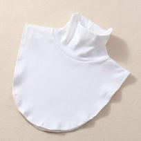 Unisex aukšto elastingumo aksominis kaklo šildytuvas: Vientisos spalvos, aukštu kaklu, šiltas ir pūkuotas, skirtas kaklo apsaugai rudenį ir žiemą. white