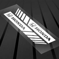 2 vnt. Automobilio juostelių lipdukai Atbulinės veidrodėlio atspindintys viniliniai lipdukai Dekoras Honda Fit Mugen Insight Type S R VTEC DOHC Modulo Vezel Legend RR Si balta