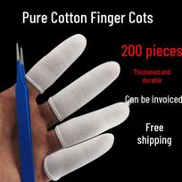 Grynos medvilnės dilimui atsparūs pirštų apsaugai - Apsauginiai permatomi pirštų movai pramoniniam naudojimui ir pinigų skaičiavimui 10 pcs cut edge