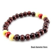 108 Raudonmedžio Rudo Smėlio spalvos Budistinių Karoliukų Apyrankė, Apsivynioja 3 Kartus, Žvaigždės Stiliaus Rožančius