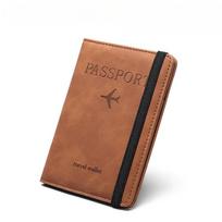 Vyrai Moterys Kelioninis Paso Laikiklis Viršelis Dėklas RFID PU Oda Kredito ID Kortelių Laikiklis Dėklas Bilietų Apsauginė Piniginė kava