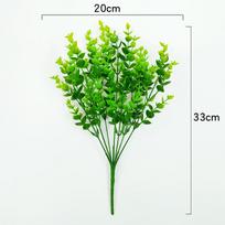 Single Stem Artificial Pothos with Green Leaves for Decorative Flower Arrangements and Faux Fence or Box Displays