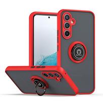 Šarvuotas magnetinis laikiklis žiedas dėklas, skirtas Samsung Galaxy A15 A25 A35 A55 A14 A34 A54 A13 A23 A33 A53 A52 A72, kietas PC matinės galinės dalies dangtelis Galaxy A05