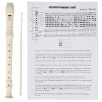Profesionalus aukšto tono fleita 8 skylutės sopraninis recorder klarnetas su valymo strypeliu mediniai pučiamieji instrumentai pradedantiesiems studentams beveik baltos spalvos