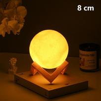Mėnulis 3D Naktinė Lemputė Įkraunama Mėnulio Lempa Miegamojo LED Stalo Lempa Šilta Šviesa Lovos Lempa Stalinė Lempa Namų Dekoravimas 8*8*8cm
