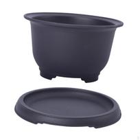 Bonsai vazonas Gėlių vazonas Treniruočių dubuo su drenažo sistema Ir drėgmės kaupimu Pagamintas iš PP 12x7.3x7.1cm black