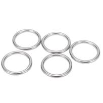 5PCS Welded O Ring Stainless Steel Marine Grade Round Ring for Sailing Diving Luggages4x30mm