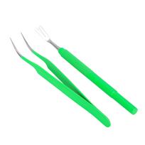 Tick Remover Kit Tick Remover Tweezers Stainless Steel Cat Flea Tweezers Green Dog Louse Clip for Pets