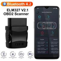 ELM327 V2.1 Automobilio variklio gedimų kodų skaitytuvas OBD2 skaitytuvas Bluetooth 4.2 Automobilio diagnostikos skaitytuvas EOBD gedimų kodų skaitytuvas skirtas iOS/Android Be CD V1.5