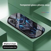 Creative Mech For Apple IPhone 16 11 13 15 14 Pro Max 12 Mini 7 8 Plus XR X XS SE Elliptical Shaped Tempered Glass Phone Case For iPhone 13 Mini