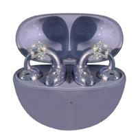 2Pcs Crystal Earphone Clip Open Ear Decorative Clip Earbuds Earphone Accessories Removeable Earphone Decoration
