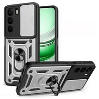 Armor Funda for Realme C71 4G / Realme C75 4G Case Slide Camera Ring Stand Protect Cover Shockproof Capa Realme C71 4G sidabras