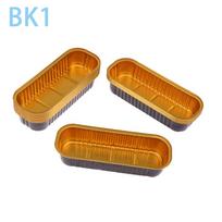 10 vnt. Mini keptuvės su dangteliais/be 6,8 Oz stačiakampės aliuminio folijos kepimo skardos Daugkartinio naudojimo mini duonos indai Muffin formelės 1 juoda