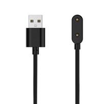 1m USB įkrovimo laidas Laidas Nešiojamas skirtas Huawei Band 7 6 / Watch Fit / Honor Band 6 / Watch ES / Vaikams Watch 4X 1 black