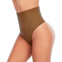 Women's High Waisted Thong Seamless No Show Tummy Control Underwear Sexy Breathable Body Shaper Panties XL kava