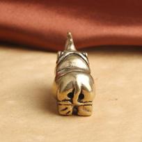 Antikvarinė vientiso žalvario raganosio figūrėlė, stalo dekoras, ornamentai, arbatos augintinis, gyvūnas, išskirtinė statulėlė, pasidaryk pats priedai, dovana
