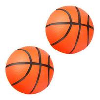 2Pcs Decompression Toy Stress Relief Ball 6cm Palm Size Slow Rebound Basketball Soft Squeeze Toy Hand Exercise Ball 2pcs tamsiai oranžinės spalvos