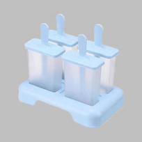 1 vnt. ledų formelė, naminės ledų formelė, šaldytuvo ledinukų padėkliukas, ledo kubelių gaminimo forma, namų reikmėms 4 Blue + 4 Plastic Sticks įvairiaspalvis