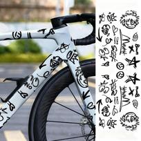 1 rinkinys MTB plento dviračių rėmų lipdukai Animaciniai DIY Atspindintys vandeniui atsparūs dviračių lipdukai Dviračio lipdukai dviračio rėmo viršutiniam vamzdžiui