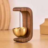 Wooden Doorbell with Gentle Sound, Decorative Entrance Bell Wind Chime, Cute Room Decor Door Hanging 1