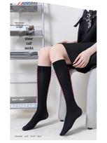 Women's Silicone Over-the-Knee Anti-Slip Thigh-High Socks, Black, Summer Thin Calf Socks juoda