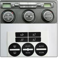 Automobilio mygtukų lipdukai GOLF Mk5 04-08 centrinės konsolės AC klimato kontrolės mygtukams, nusidėvėjęs remontinis rinkinys, lipdukai CHINA gray