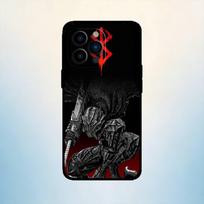 AAA Anime Berserk Guts Telefono dėklas iPhone 17,16,15,14,13,12,11 Plus,Pro Max,XS,Minkštas silikoninis juodas dangtelis iPhone17