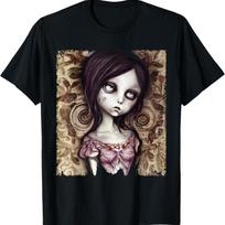 Goth Aesthetic Grunge Occult Emo Satanic Sad Girl Gothic T-Shirt S juoda
