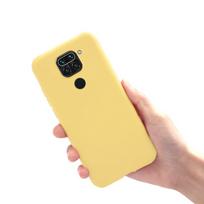 Dėklas Xiaomi Redmi Note 9 dėklui Skystas buferis Minkštas TPU apsauginis galinis dangtelis skirtas Xiaomi Xiomi Redmi Note 9 Note9 10X telefono dėklui Xiaomi Redmi Note 9 geltona