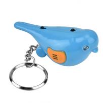 Bird LED Whistle Key Finder Intelligent Voice Control Keychain With Battery mėlyna