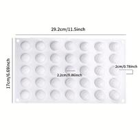 Mini apvalios rutuliuko formos silikoninės formelės, įrankiai tortų dekoravimui, šokolado formelė, ledukų formelė, želė, muso gaminimui… Daugiau white