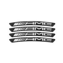 4 vnt. 3D aliuminio automobilio ratlankių lipdukai Auto priedai AMG X156 W204 W205 W203 W211 W212 W169 GLC CLK CLA