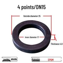 EPDM Guminės tarpinės greito sujungimo jungtims DN15 (1/2 inch) black