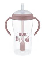 NUK - Perfect Match Learner Bottle Straw 260 Ml, Bear - Gertuvė - Rožinė