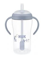 NUK - Perfect Match Learner Bottle Straw 260 Ml, Penguin - Gertuvė - Mėlyna