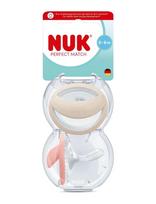 NUK - Perfect Match Beige/Red, Size 0-6 Months - Čiulptukas - Smėlio