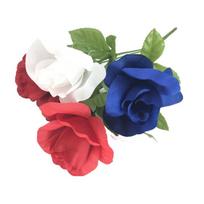 Švęskite Karalienės platinos jubiliejų su šiuo raudonų, baltų ir mėlynų gėlių puokštės dekoru Rose Red Blue Wihte