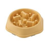 Slow Feeder Dog Bowl Anti-Choking Puzzle Dog Food Bowl Anti-Slip Slow Feeding Dish for Dogs And Cats M geltona