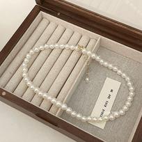 White Pearl Wedding Jewelry Pearl Chokers Korean Style Necklace Pearl Necklace Women Clavicle Chain 8mm