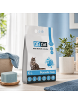 Balto bentonito kraikas „Marselio Muilo“ kvapo BB Cat , 10 L / 8,4 kg