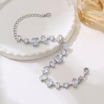 Women's Dopamine Color Gemstone Bracelet - Luxe Rainbow Zircon, Versatile Niche Design. 18k Gold