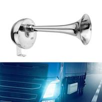12V 126DB Car Universal Super Loud Air Horn Chrome Tracheal With Bracket For Car Truck Boat Motorcycle sidabras