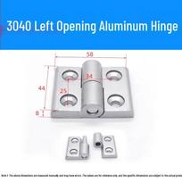 Detachable Metal Hinge for Industrial Aluminum Profiles (3030/3040/4040) - For Doors and Windows