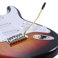 6 mm sriegio skersmuo, viengubas Tremolo Trem Vibrato Whammy Bar svirtis, skirta elektrinei gitarai Tremo Golden with Black Tip juoda