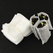 100 vnt/pak. Sodo daigyno vazonai sodinukų auginimo maišeliai 7*9cm audiniai white