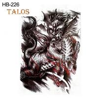 Šaunus tigro liūto drakono rankos peties vandeniui atsparus laikinas netikras tatuiruotės lipdukas laikinos tatuiruotės HB-226