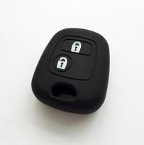 2 mygtukų silikoninis raktų dangtelis, skirtas TOYOTA AYGO nuotolinio valdymo pultui, skirtas CITROEN C1-C4 juoda