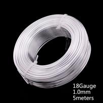 Aliuminio rankdarbių viela 1/1.5/2/2.5/3mm 5m/ritinėlio medžiaga „pasidaryk pats“ papuošalų gamybos amatai 18Gauge 1.0mm