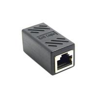 1 vnt. plėstuvas nuo moteriško iki moteriško RJ45 interneto LAN jungties adapterio jungtis